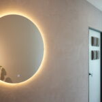 Serene Smile Dental Clinic modern interior design with illuminated mirror. Best Dental Clinic Puchong ambiance.